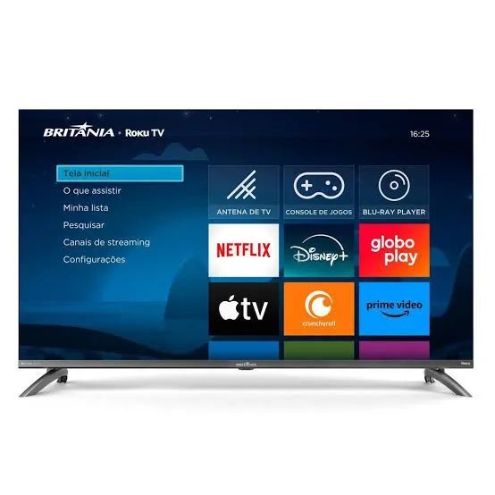 TV Smart Britânia Roku 40" com defeito na tela - Foto 3