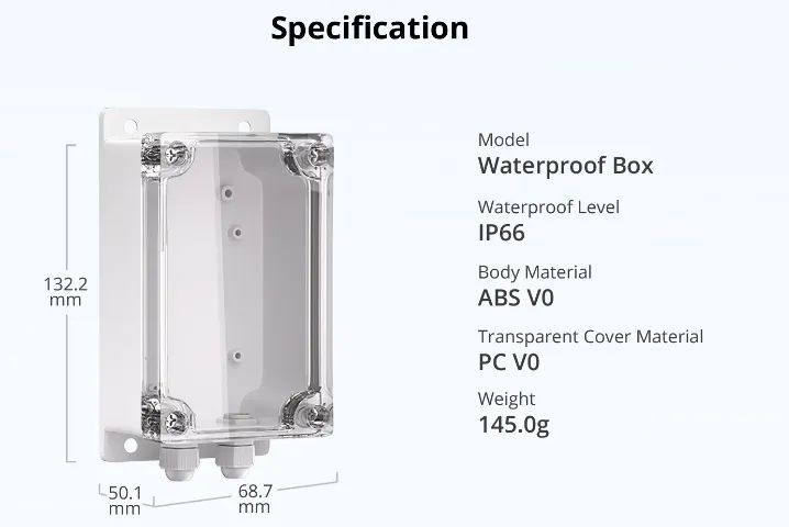 Caixa Impermeável IP66 p/ Sonoff | Proteção Externa WiFi (BASIC R2/R4)