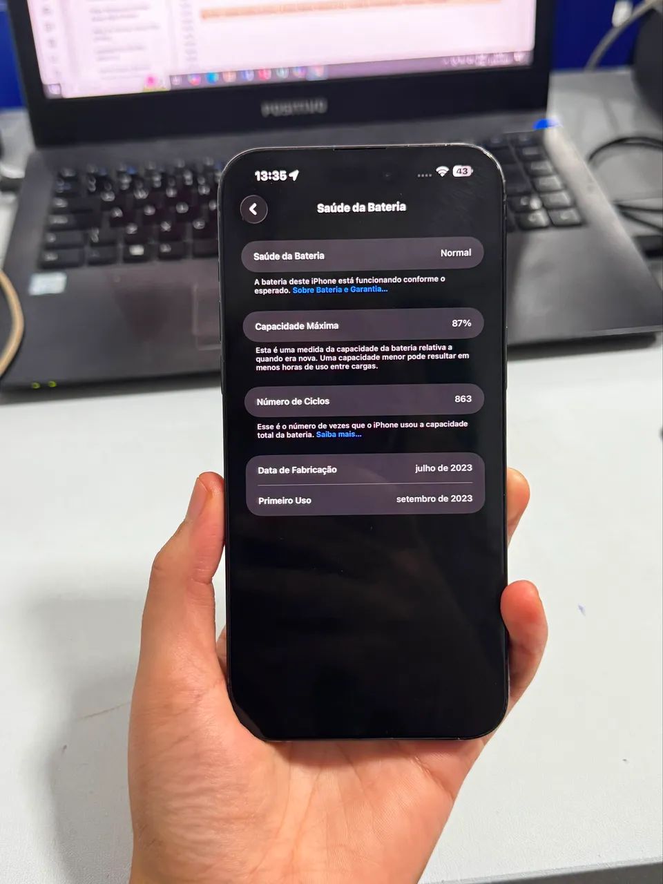 iPhone 15 Pro Max 256GB ? Titânio Preto - Foto 2