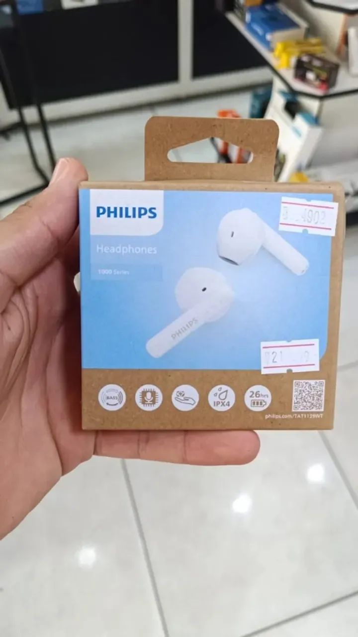 Fone De Ouvido Sem Fio Tws Philips Tat1139bk Bluetooth Qualidade -Loja Coimbra Entrega