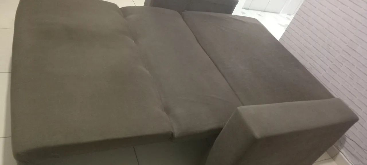 Sofá Cama 2 lugares cor Marrom - Foto 5