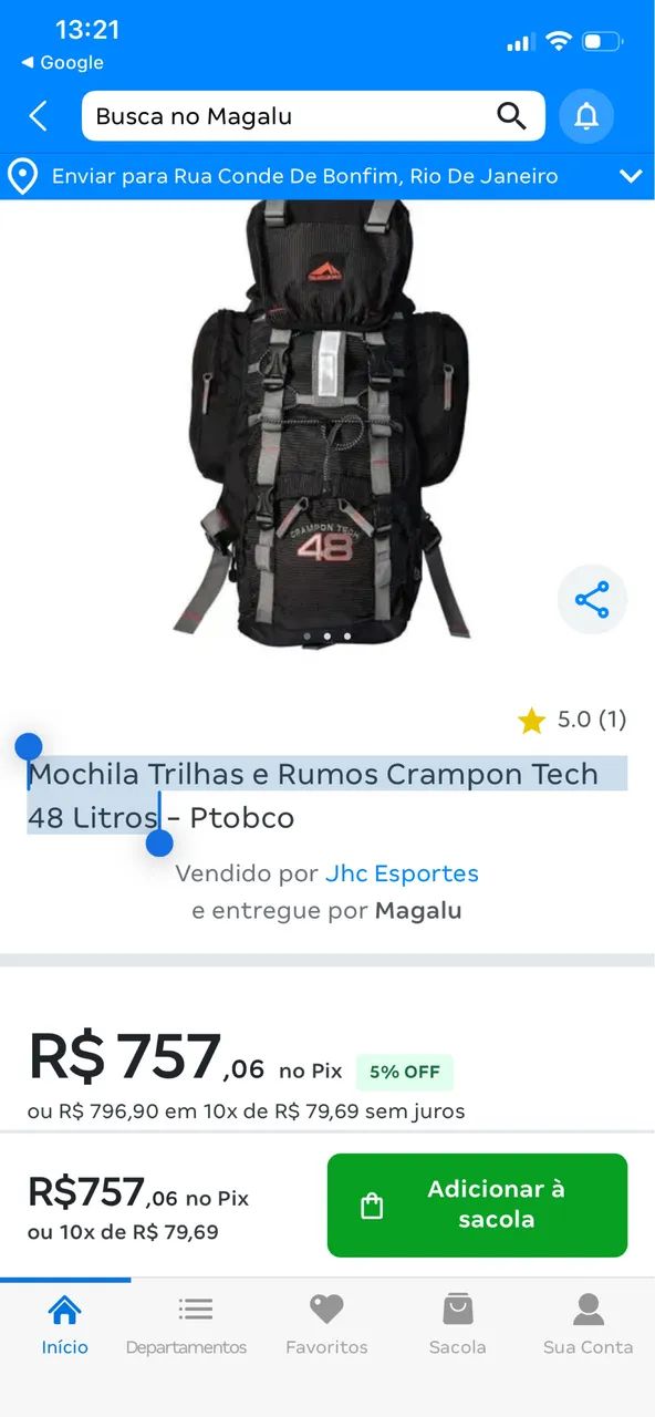 Mochila Cargueira Trilhas & Rumos Crampon Tech 48L - Foto 3