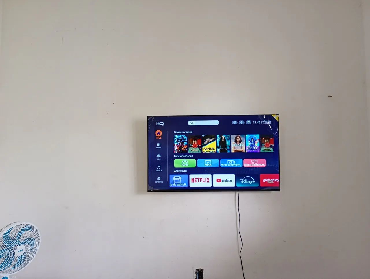 Tv smart 4k HQ Android 50 polegadas tá com película de proteção na tela novinha! - Foto 3