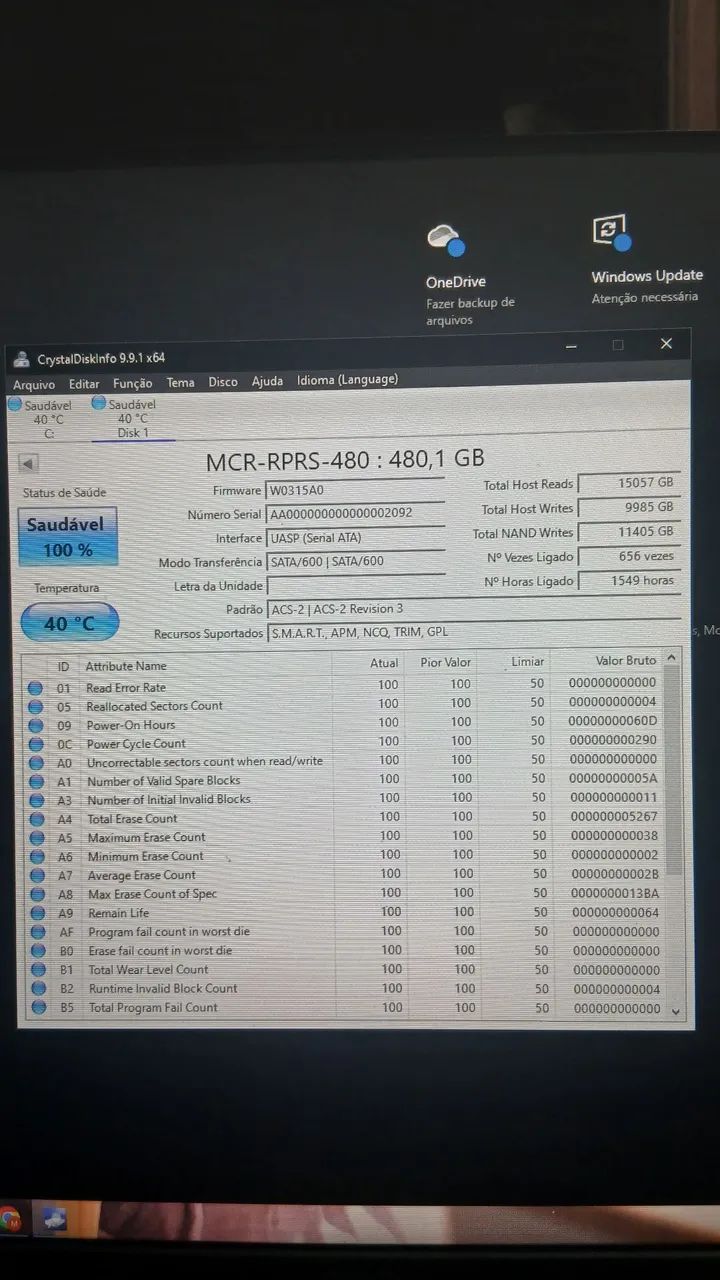 SSD Mancer Reaper 480 2,5 Sata usado - Foto 3