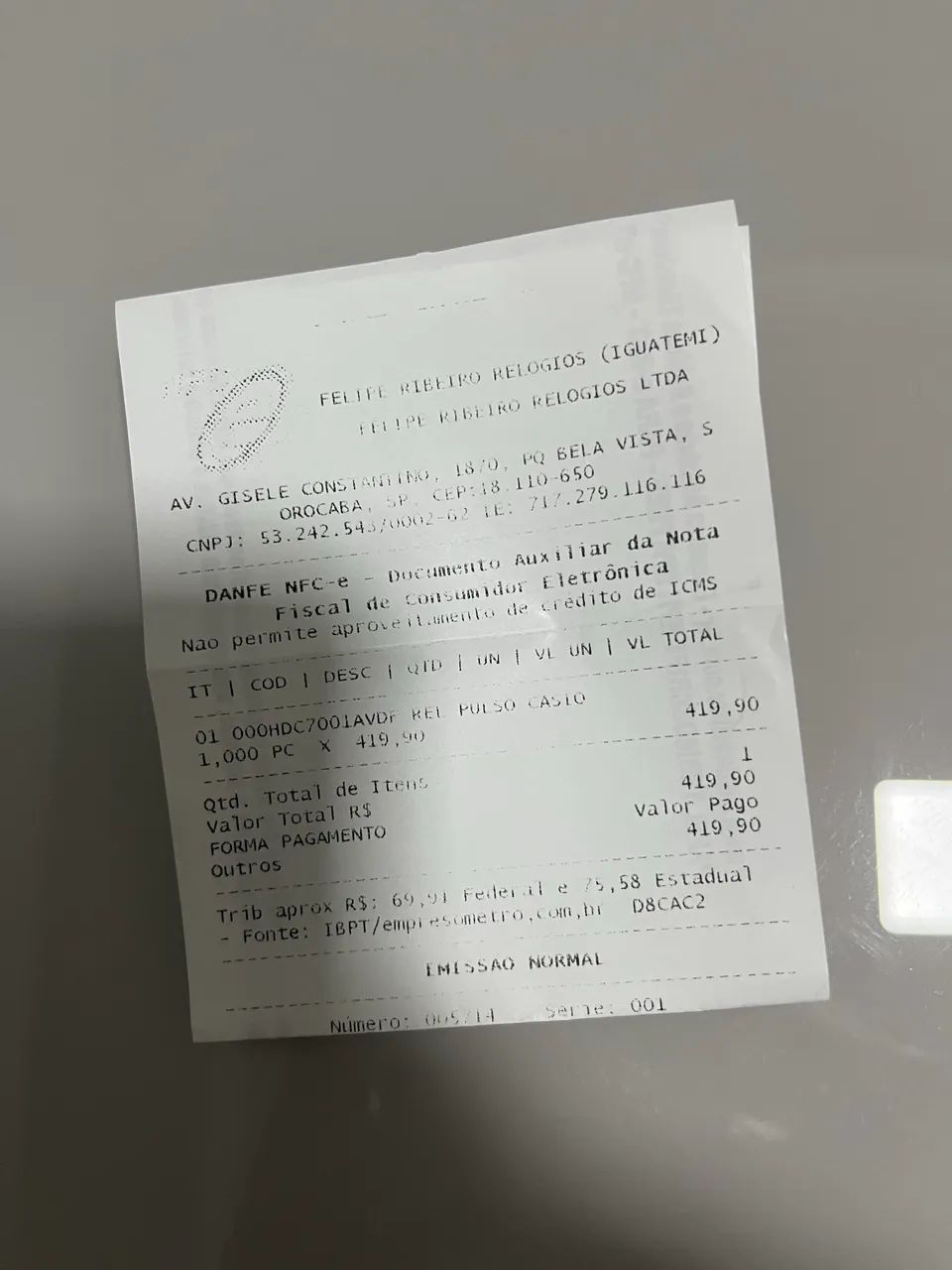 Relógio Cássio G Shock