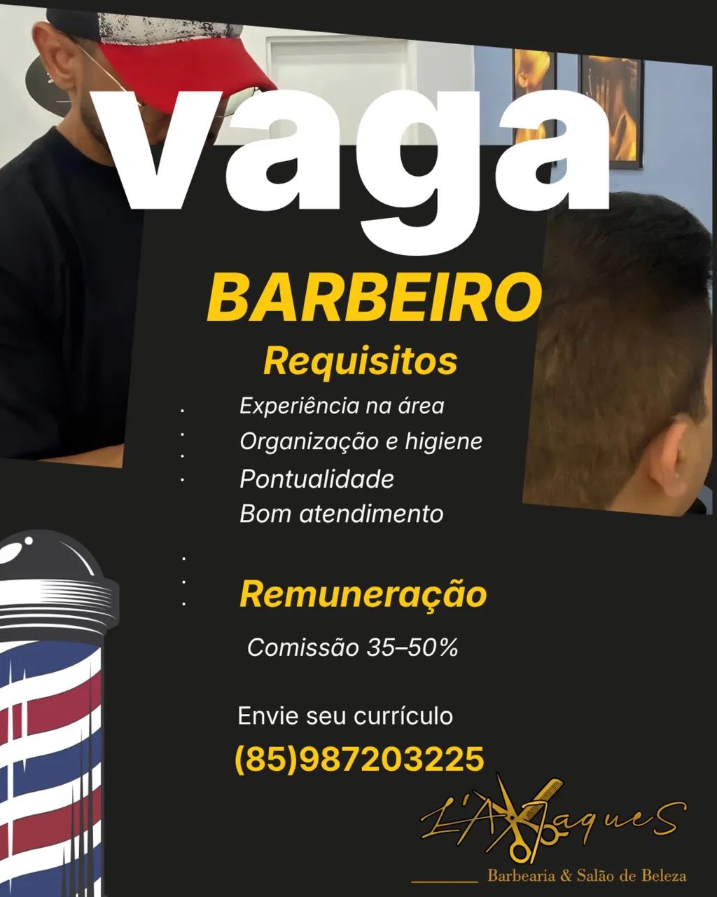 Vagas para cabelereira e Barbeiro - Foto 2