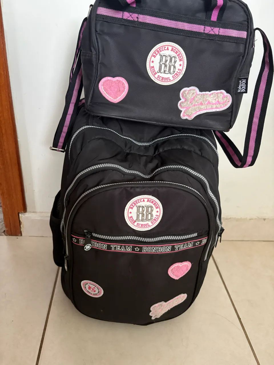 Kit mochila RB rodinha + lancheira 