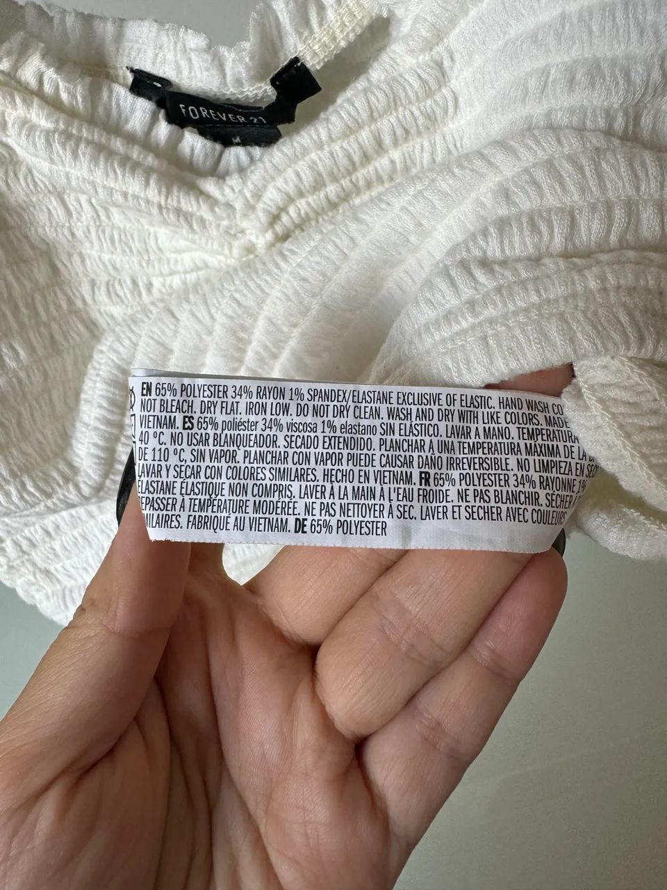 cropped forever 21 branco p - Foto 4