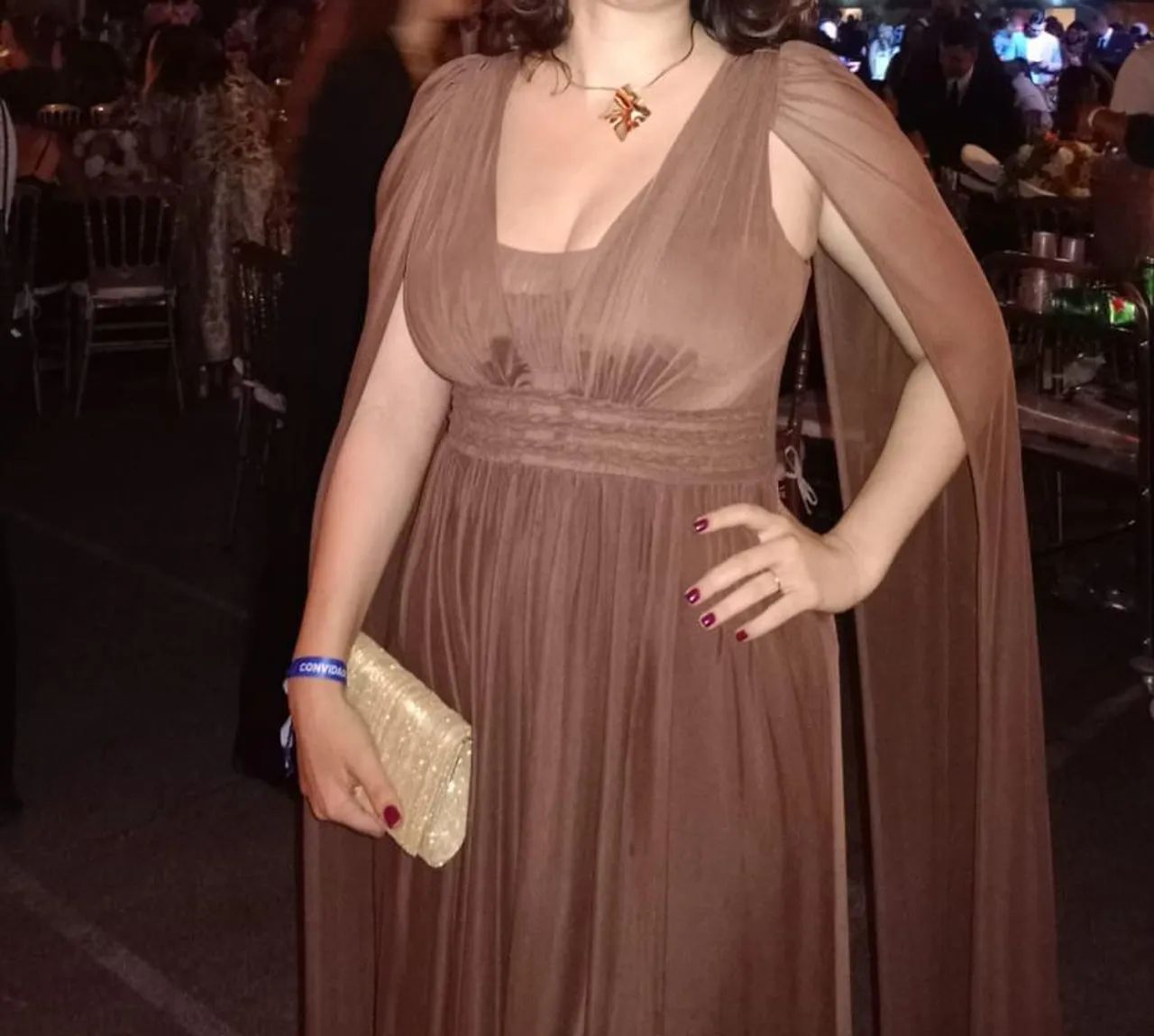 Vestido social marrom - Foto 2