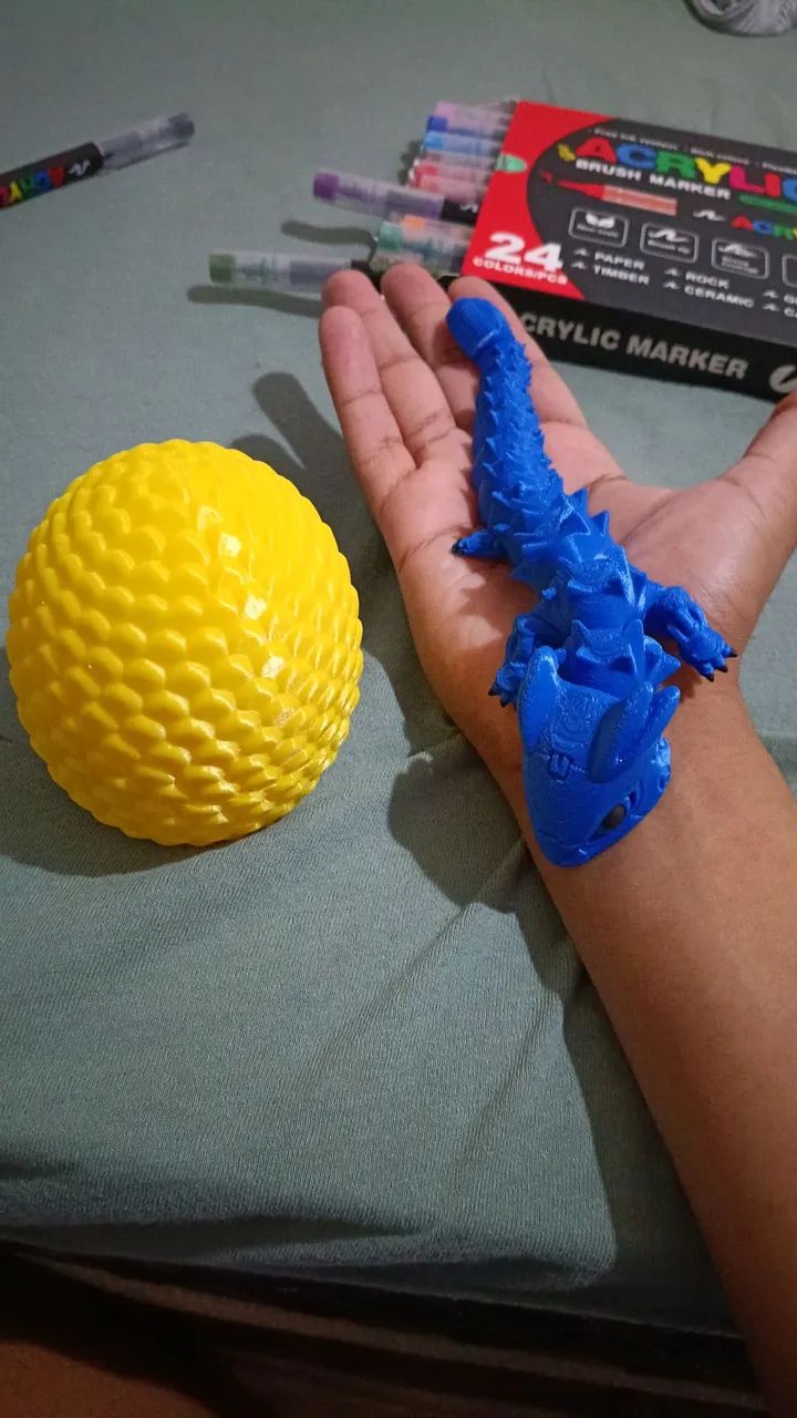 Dragão articulado + Ovo de dragão 