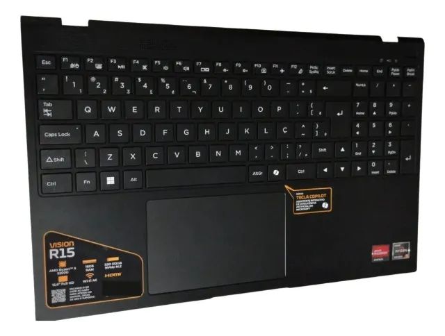 CARCAÇA NOTEBOOK POSITIVO VISION R15 COM TECLADO - SEMINOVA - Foto 2