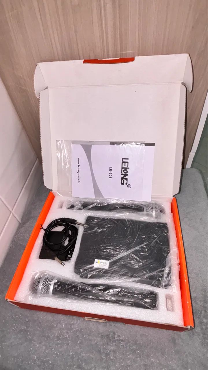 lelong - microfone sem fio duplo wireless le-906 - Foto 2