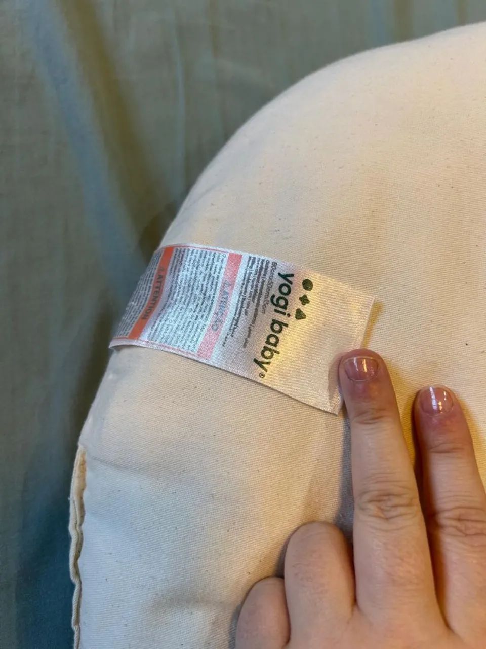 Almofada de Amamentação Yogi Baby com capa azul - Foto 5