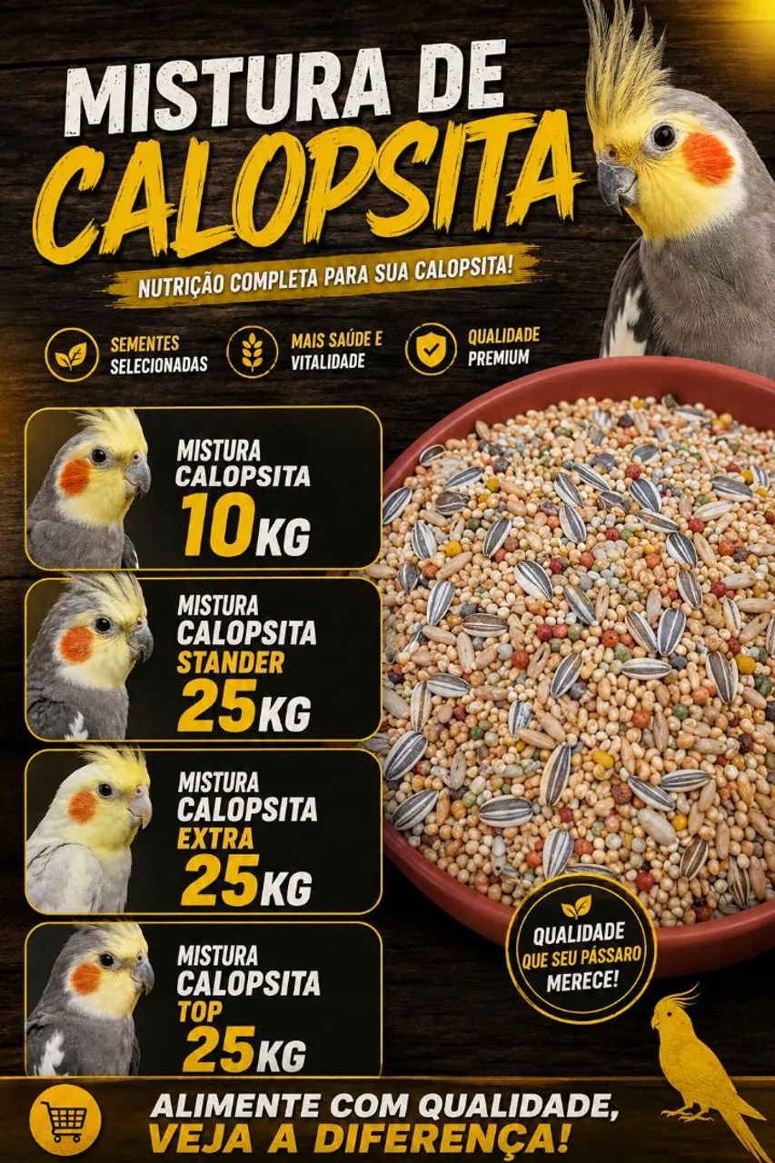 Semente para pássaro etc 