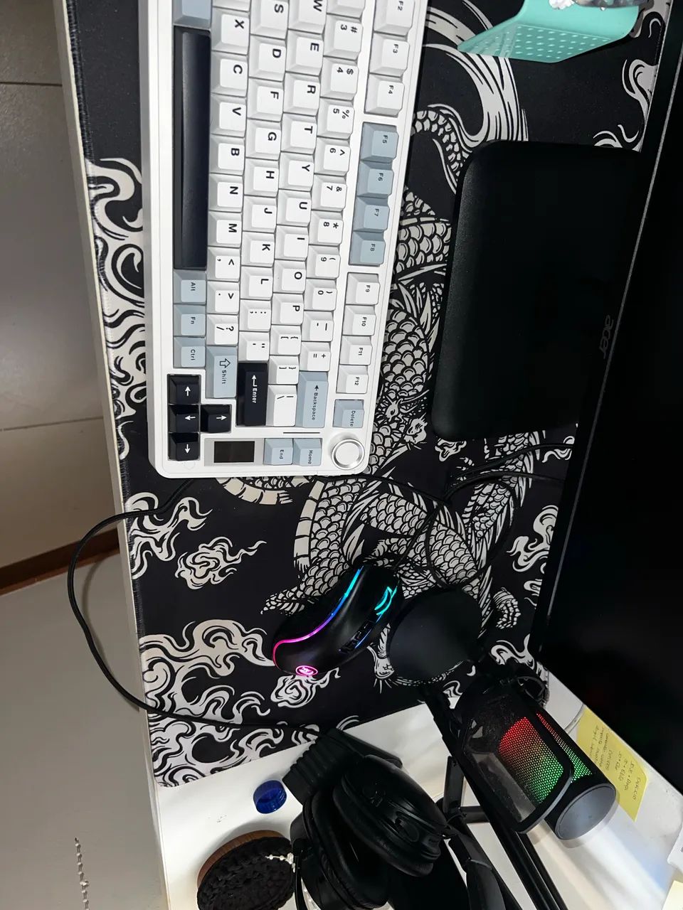 pc gamer com kit de teclado e mouse
