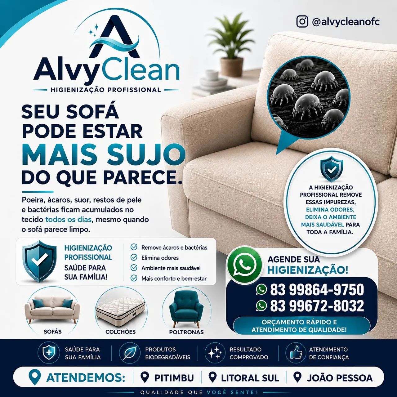 Higienização Profissional de Estofados  - Foto 3