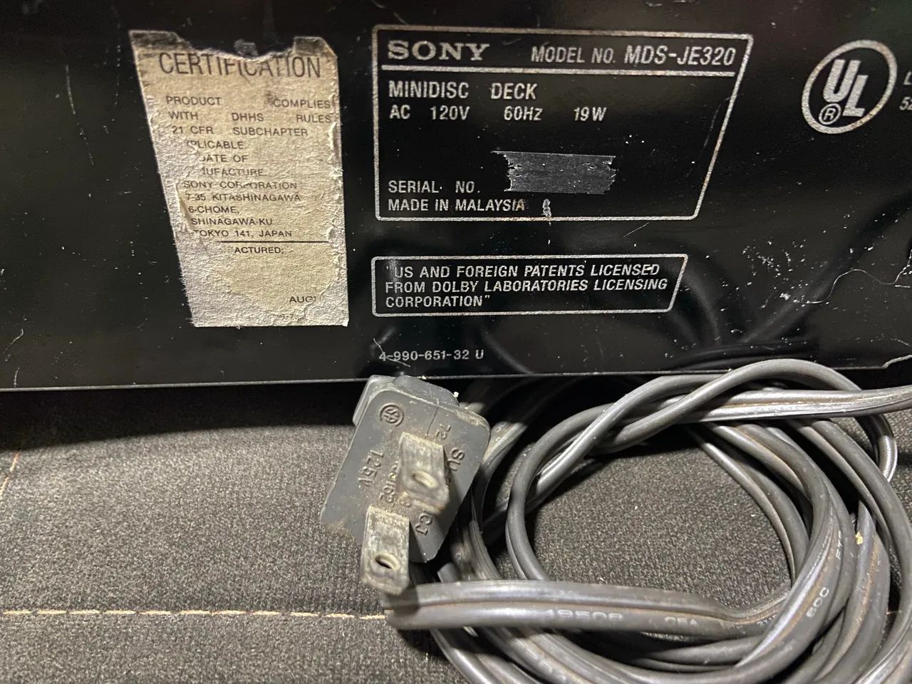 MD Sony Mini Disc MDS JE320 DEFEITO Engrenagem eject - Foto 5