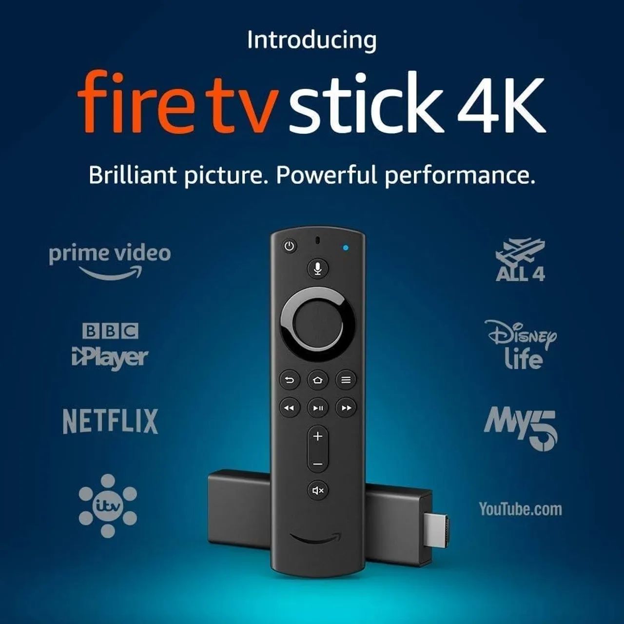 Fire TV Stick Amazon 4K Ultra HD com Controle por Voz Alexa - Completo