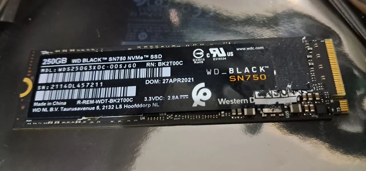 SSD M2 WD BLACK 250GB SN750