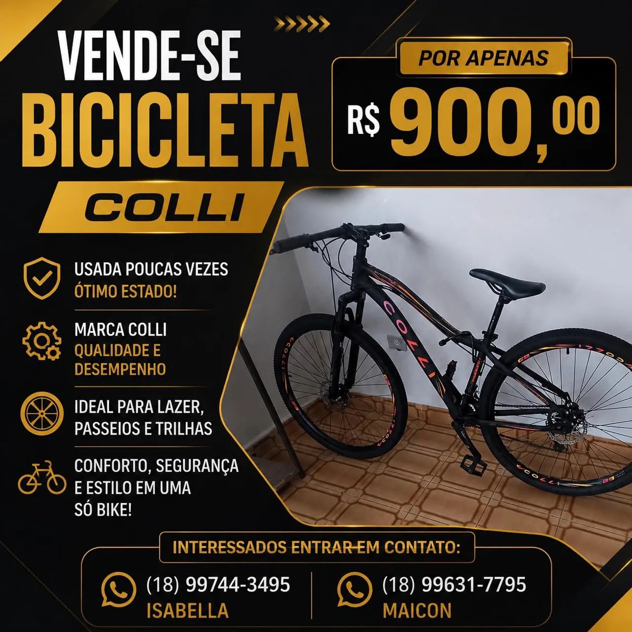 Bicicleta colli aro 29 
