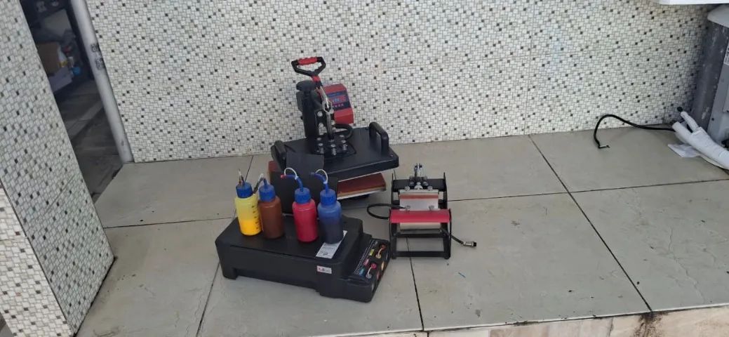 Prensa completa de Sublimação + Impressora + Materiais