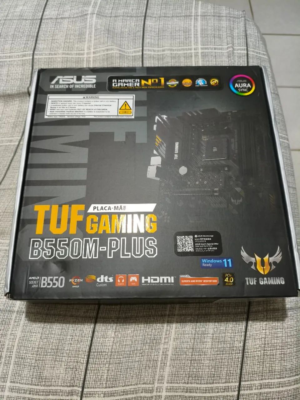 Placa-Mãe Ryzen AM4 B550M Plus TUF Gaming - NOVA, LACRADA, NUNCA USADA!!