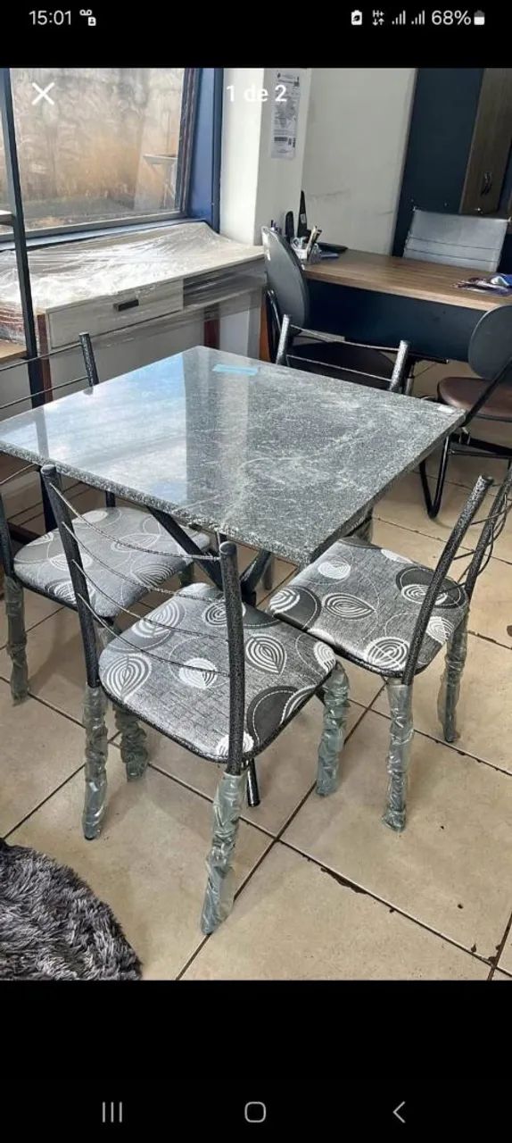 JOGO DE MESA NOVA COM 4 CADEIRAS - Foto 5