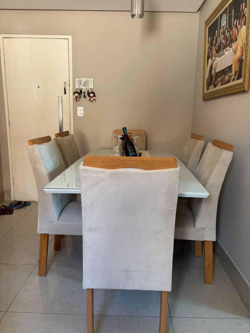 MESA RETANGULAR COM SEIS CADEIRAS - Foto 4