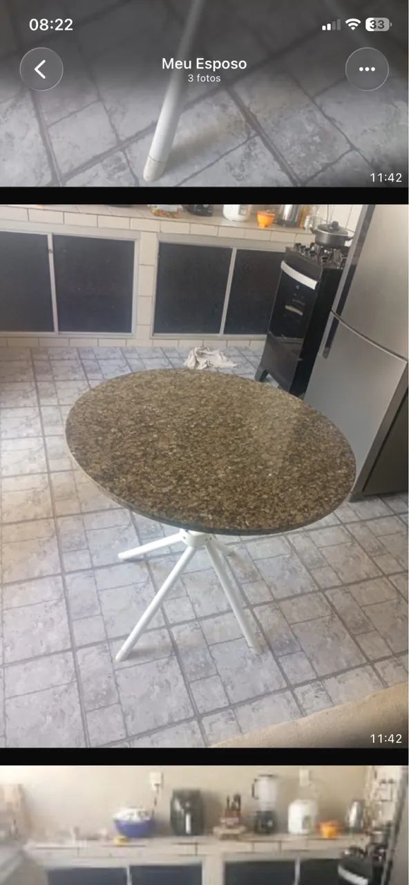 Vendo redonda de mármore 