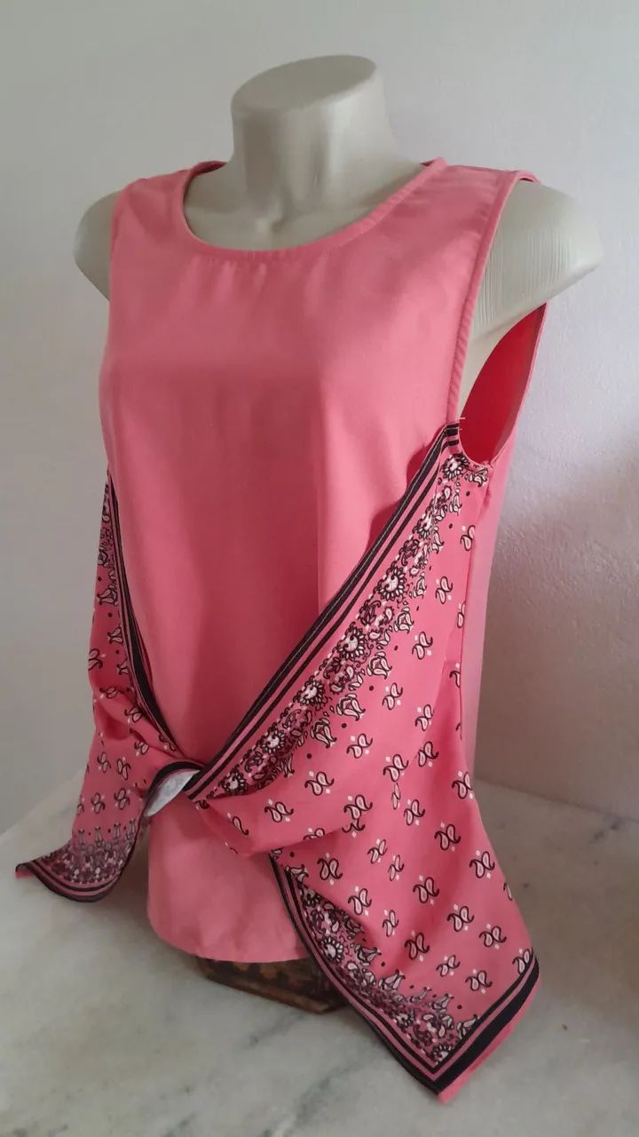 Blusa detalhe lenço. - Foto 5