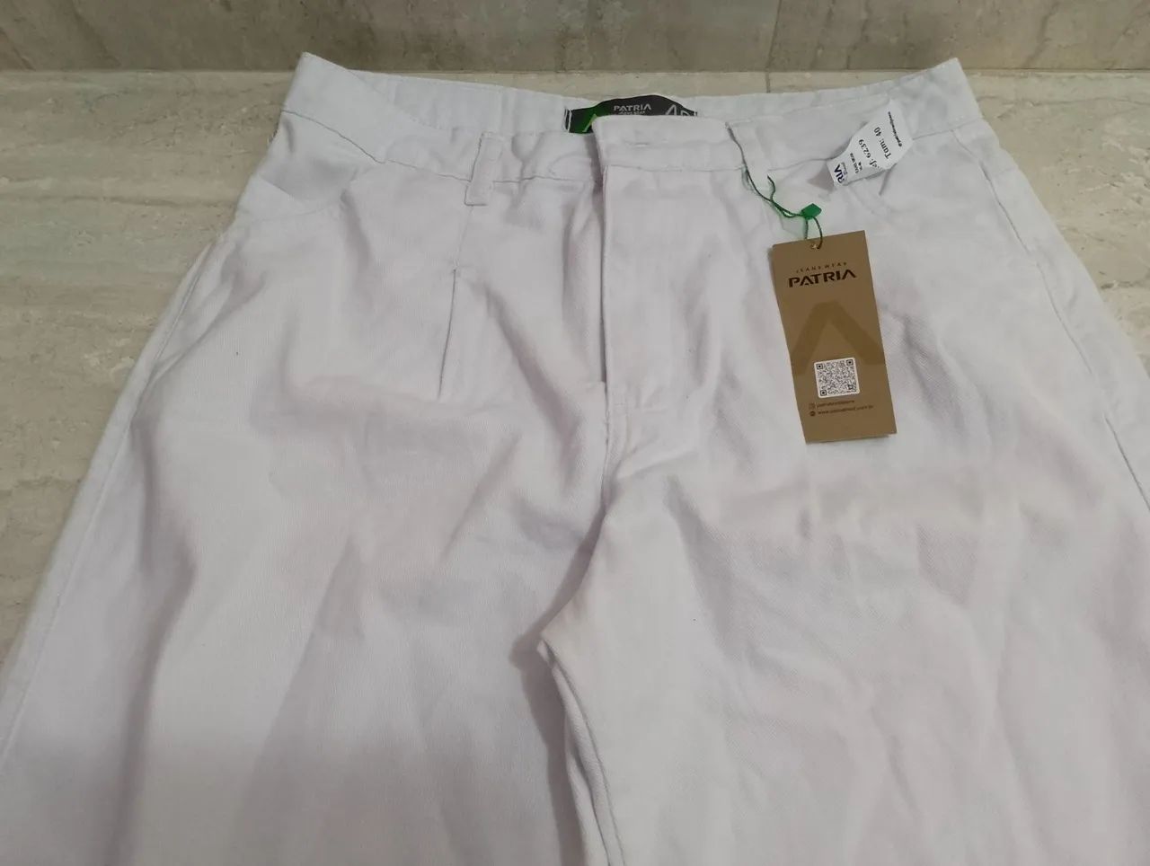 Calça Jeans Feminina Mom Branca Número 40 - Nova - Foto 2