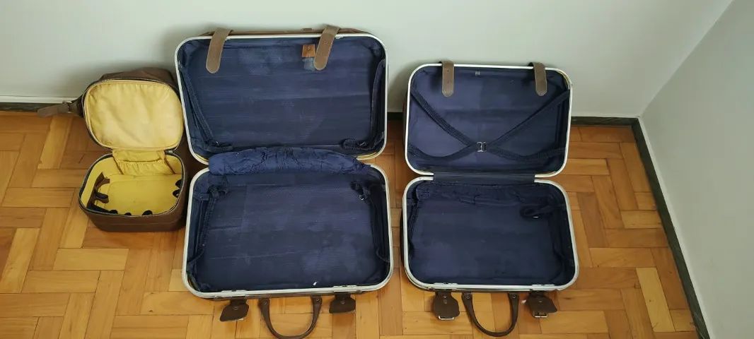 Conjunto de malas de couro - Foto 4