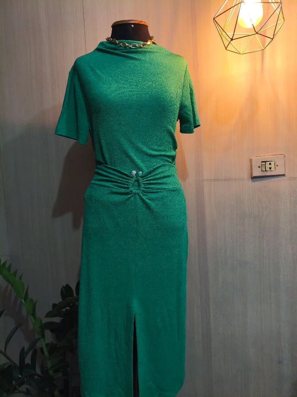 Vestido verde Tam até 42 lindo  - Foto 4