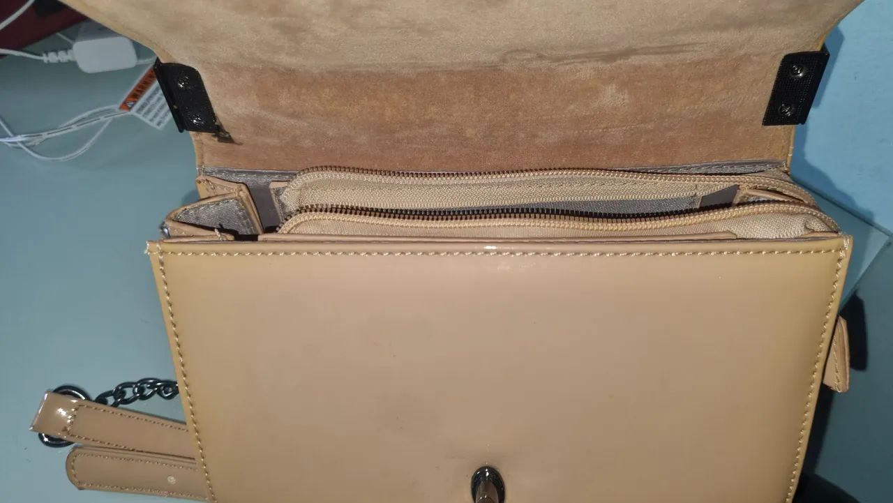 Bolsa Tiracolo Bege - Foto 4