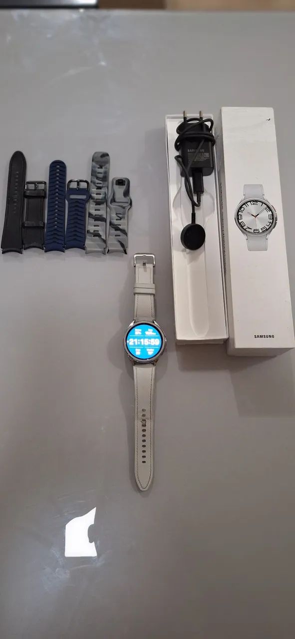 Galaxy Watch 6 classic LTE Prata Em ótimo estado  - Foto 4