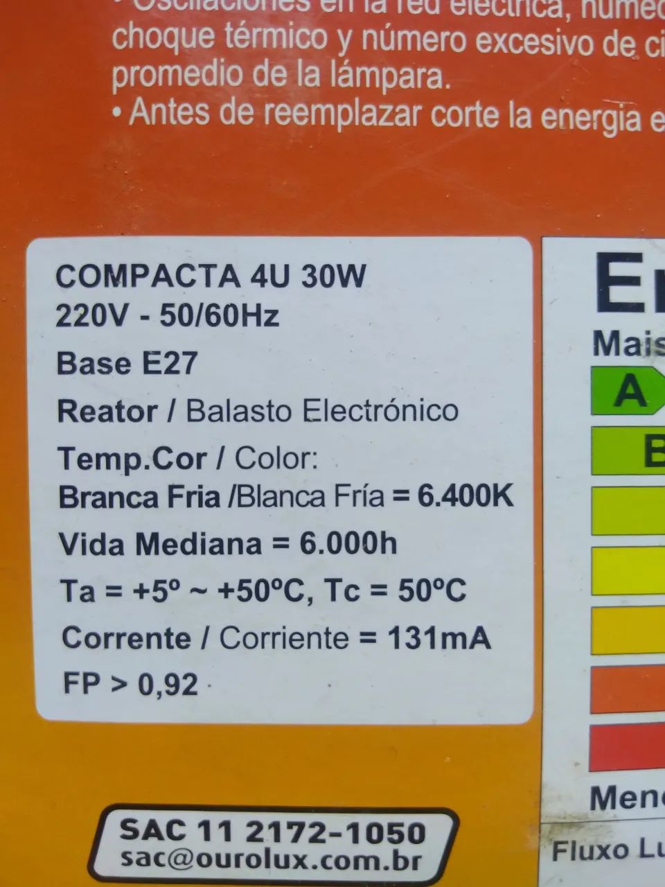 Lâmpada compacta 30watts 220v - Ourolux - Foto 6