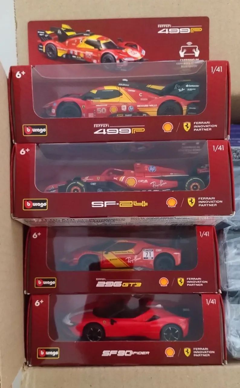 Coleção Ferraris da Shell - 4 miniaturas 