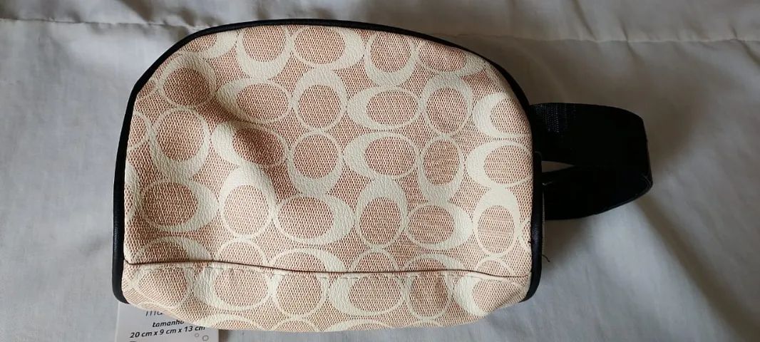 Estojo necessaire feminino cor bege