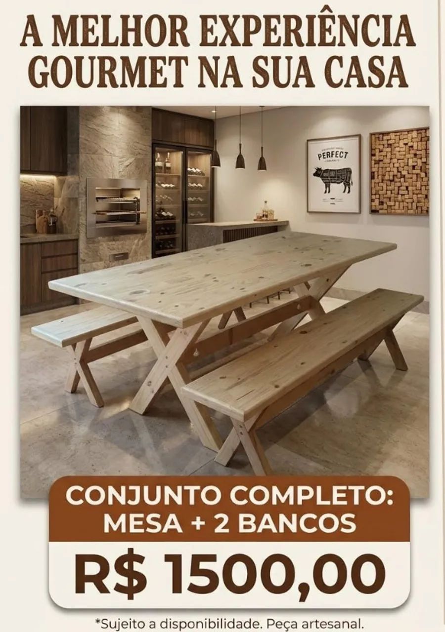 Mesas para Varandas e Áreas Gourmet