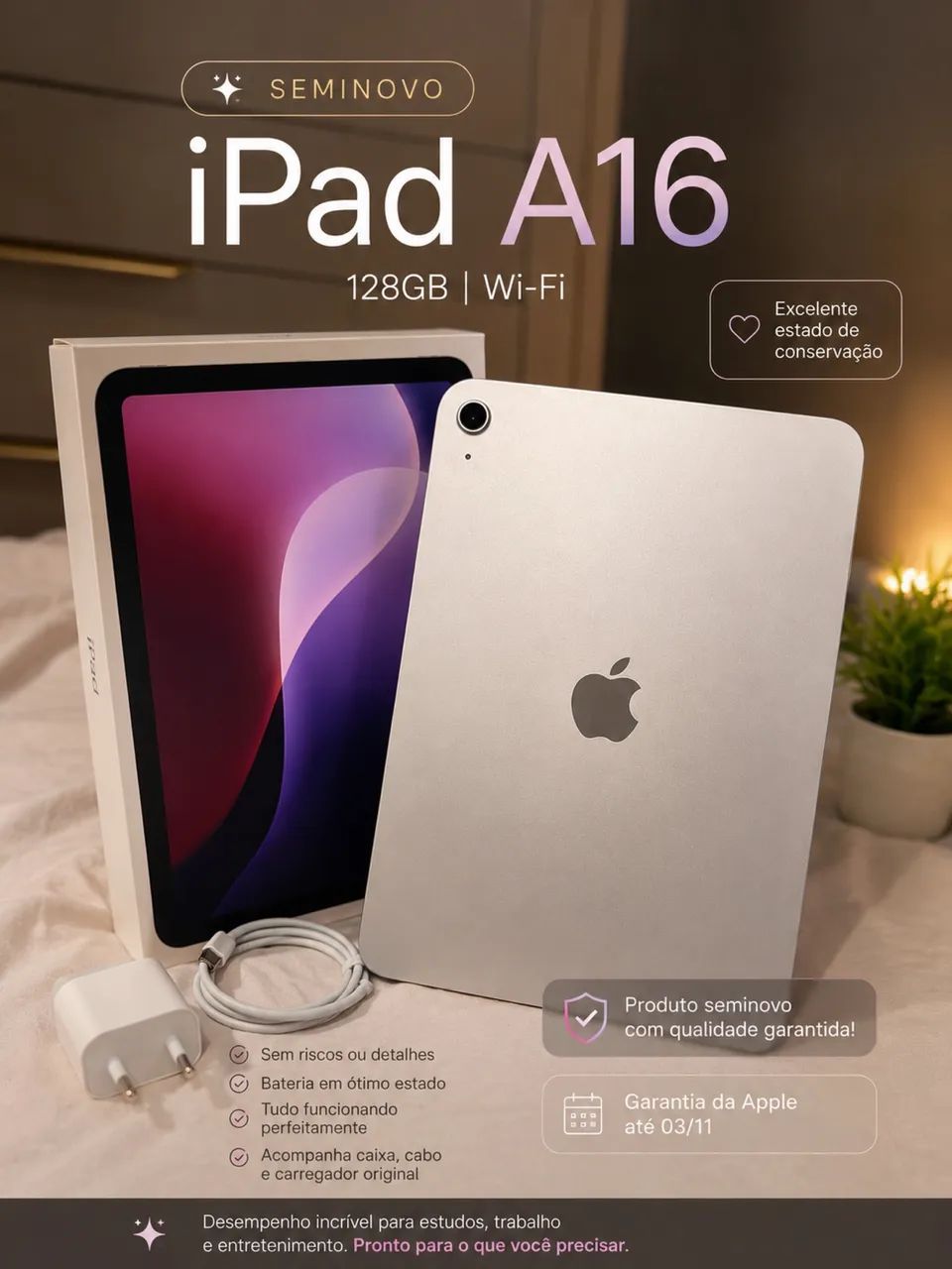 IPad 11 A16 128GB - Foto 3