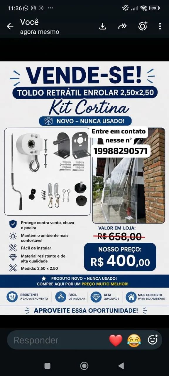 Toldo novo