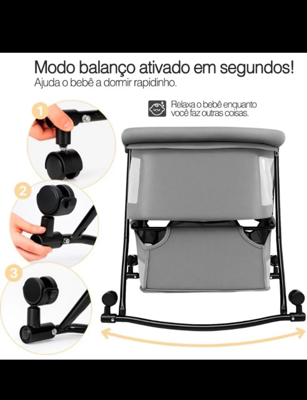 Berço Moisés Balanço portátil  - Foto 4