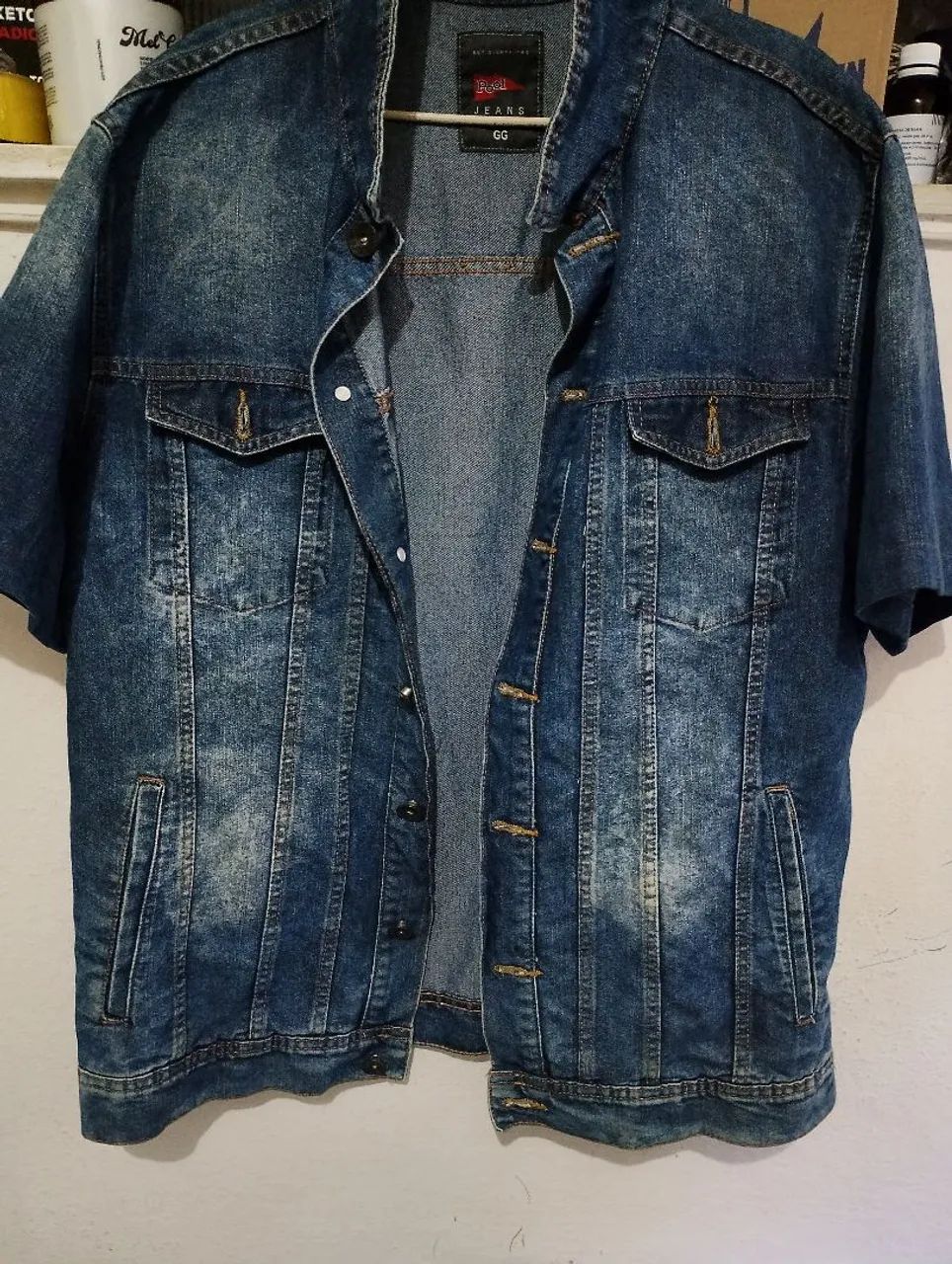 Jaqueta Jeans Masculina Semi nova - Foto 4