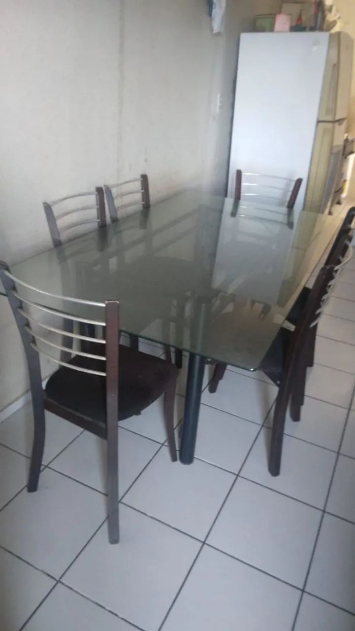 Mesa de vidro grande