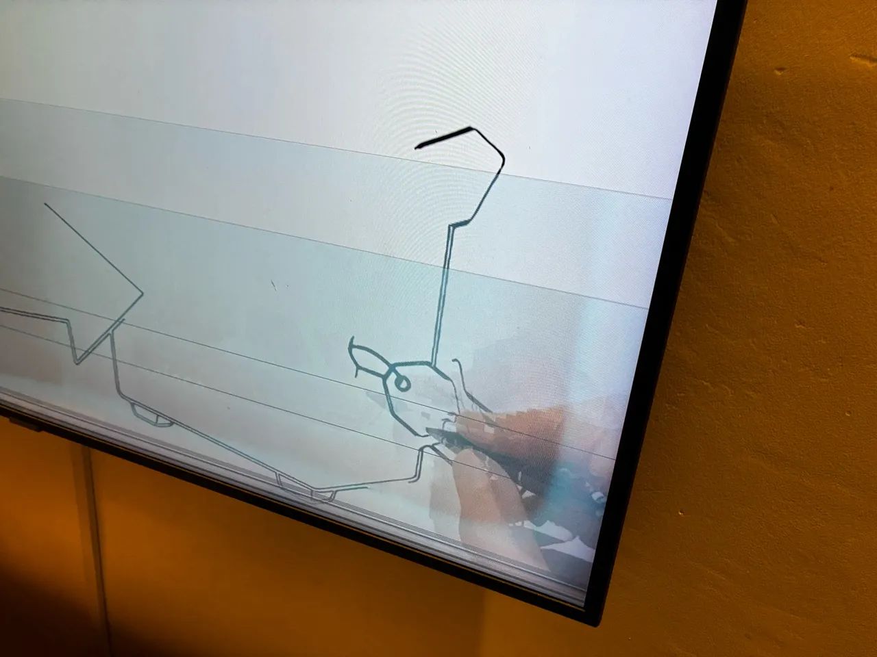 Smart TV Samsung 55 4K RU7100 com defeito na tela - Foto 5