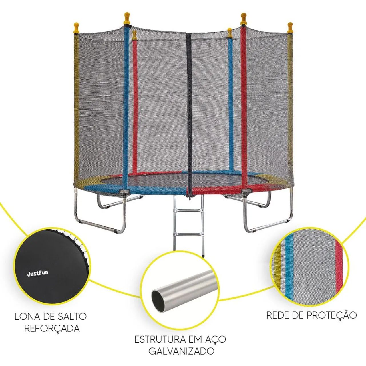 Cama Elástica Infantil Pula Pula Trampolim 2,44 M - Foto 3