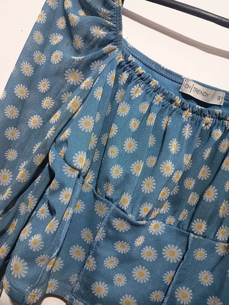 Cropped margaridas azul C&A - Foto 2