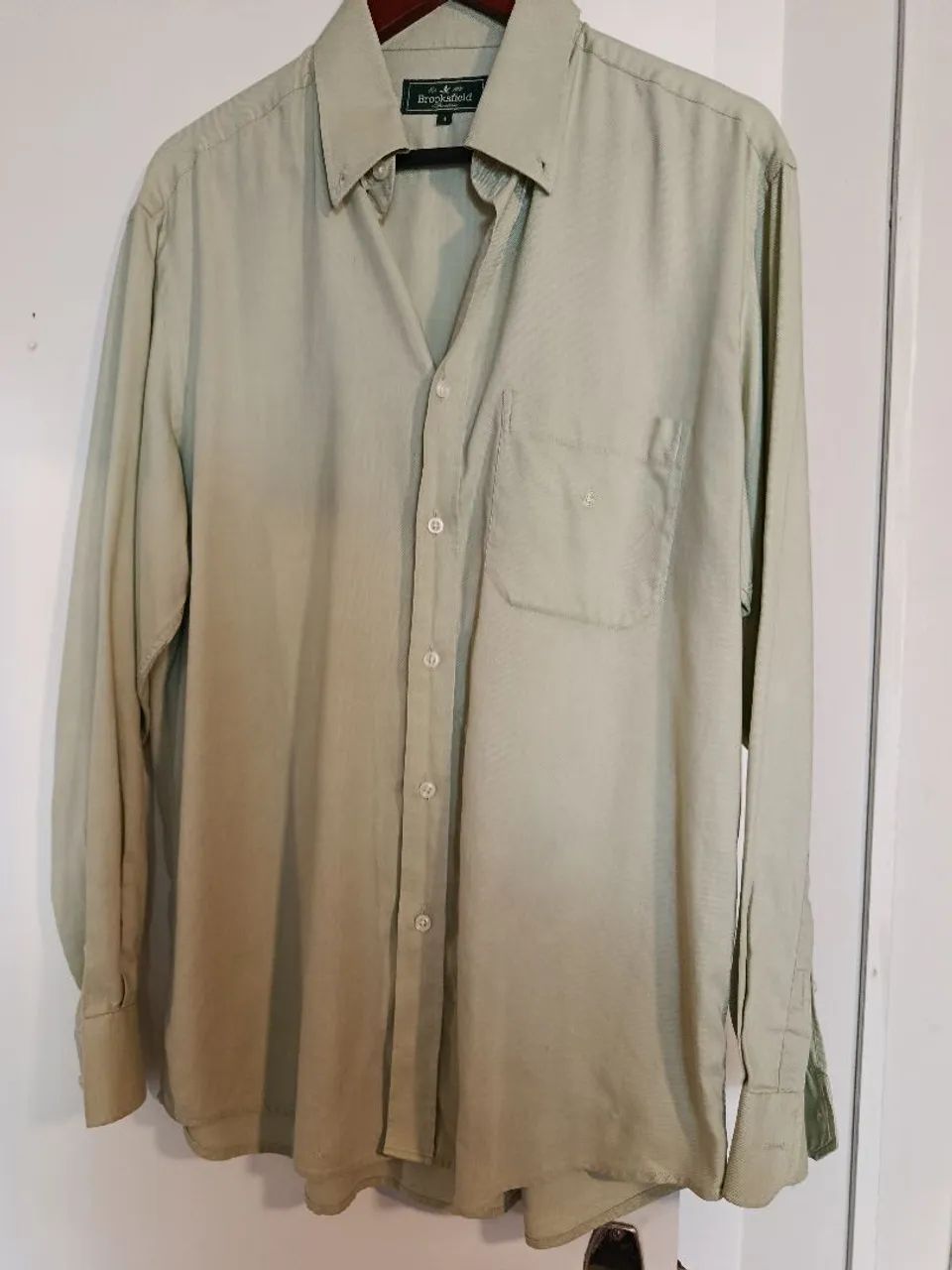 Camisa social Brooksfield verde 