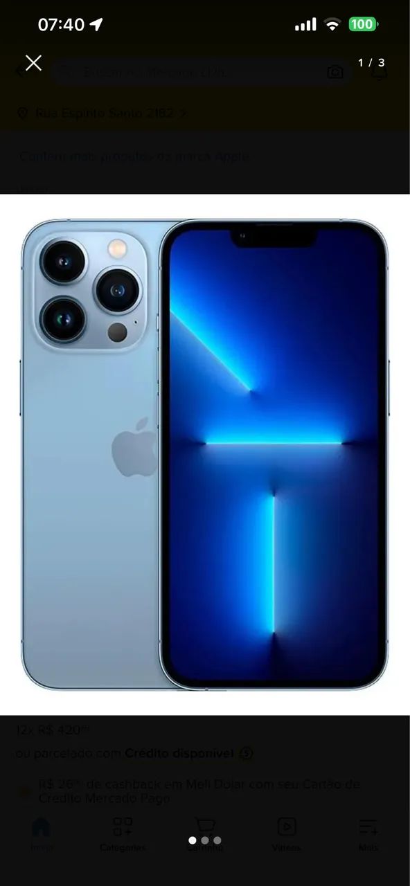 iPhone 13 Pro Max 512 azul sierra único dono - Celulares e