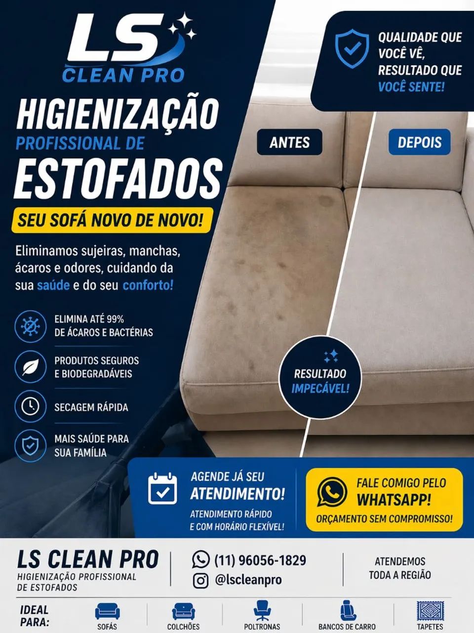 Higienização de estofados, colchões etc. - Foto 2